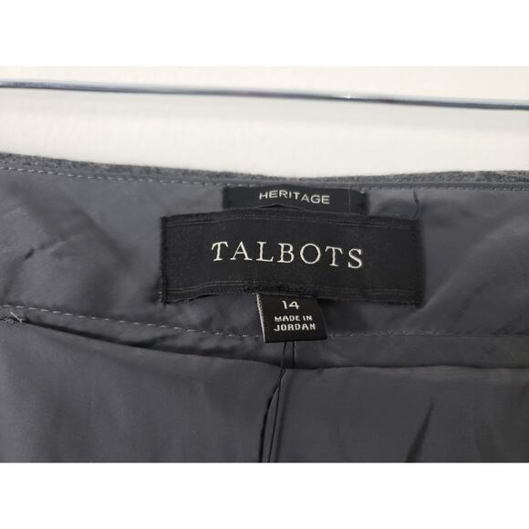 (Ju) Talbots Heritage Pants Womens Size 14 Lined Wool Blend Cropp Office Siren - Picture 6 of 7